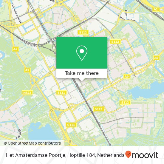 Het Amsterdamse Poortje, Hoptille 184 map