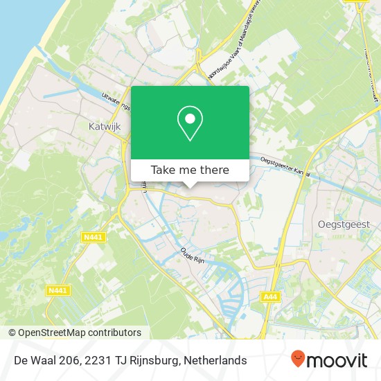 De Waal 206, 2231 TJ Rijnsburg map