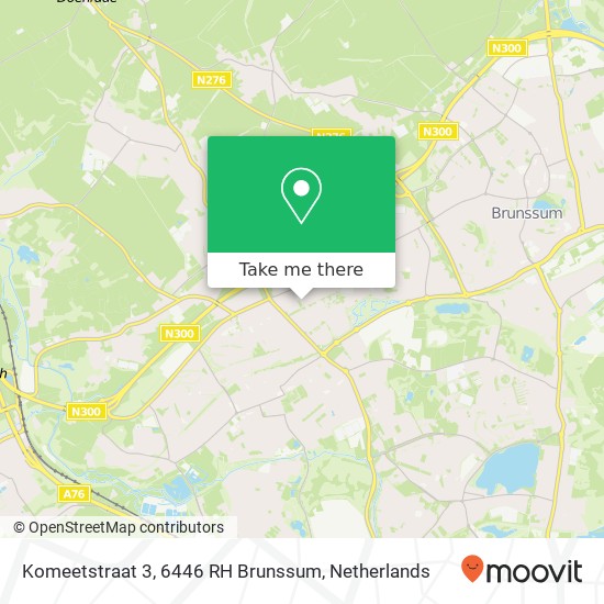 Komeetstraat 3, 6446 RH Brunssum map