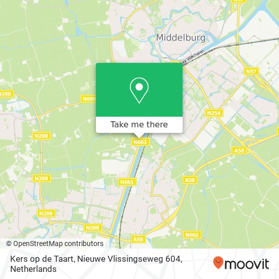 Kers op de Taart, Nieuwe Vlissingseweg 604 map