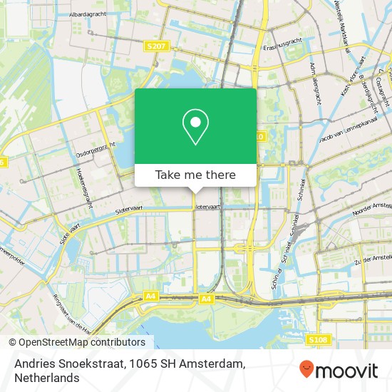 Andries Snoekstraat, 1065 SH Amsterdam map