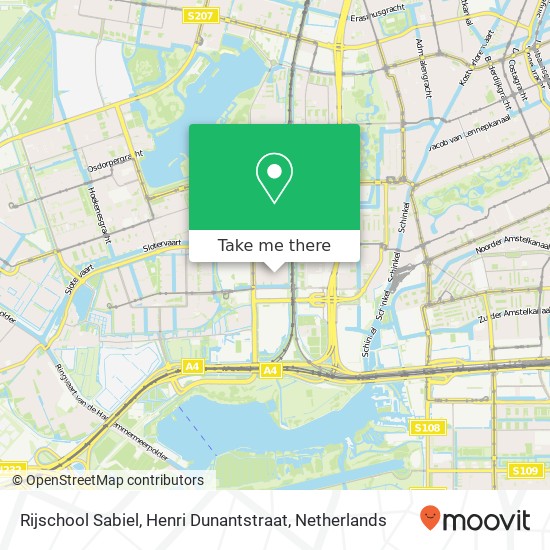 Rijschool Sabiel, Henri Dunantstraat map