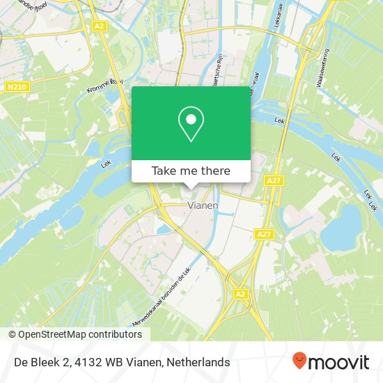 De Bleek 2, 4132 WB Vianen map