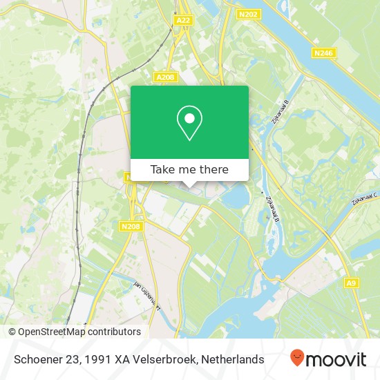 Schoener 23, 1991 XA Velserbroek map