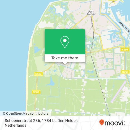 Schoenerstraat 236, 1784 LL Den Helder map