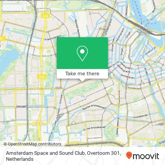 Amsterdam Space and Sound Club, Overtoom 301 map