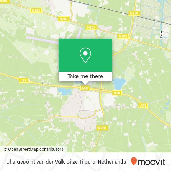 Chargepoint van der Valk Gilze Tilburg map