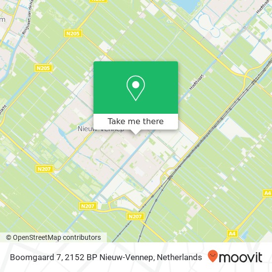 Boomgaard 7, 2152 BP Nieuw-Vennep map