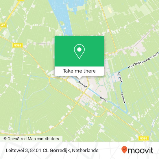 Leitswei 3, 8401 CL Gorredijk map