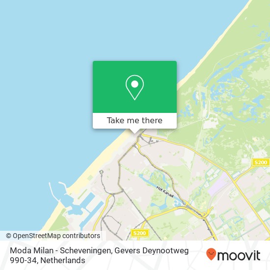 Moda Milan - Scheveningen, Gevers Deynootweg 990-34 map