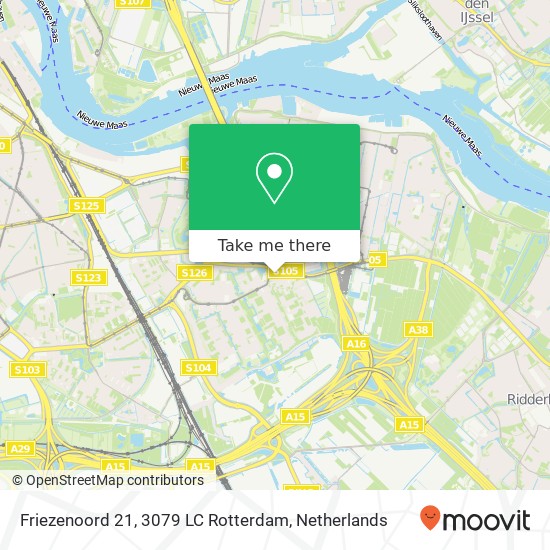 Friezenoord 21, 3079 LC Rotterdam Karte