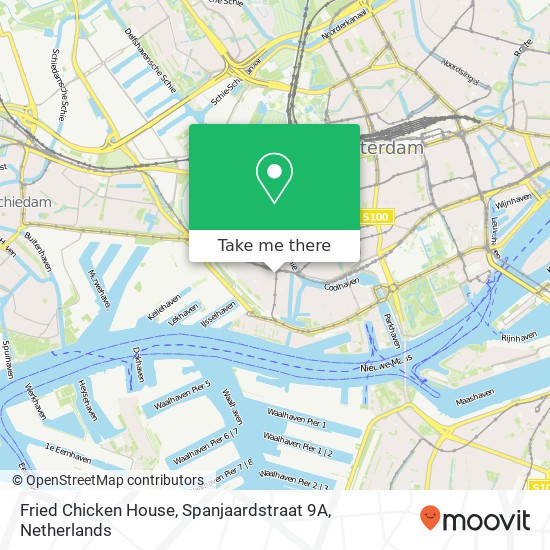 Fried Chicken House, Spanjaardstraat 9A Karte