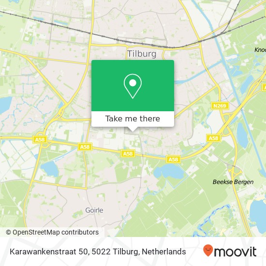 Karawankenstraat 50, 5022 Tilburg Karte