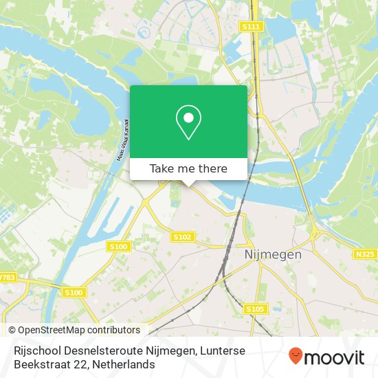 Rijschool Desnelsteroute Nijmegen, Lunterse Beekstraat 22 map