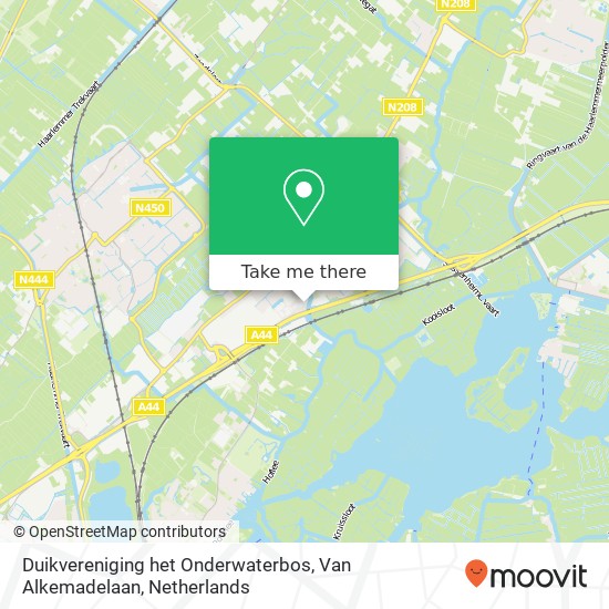 Duikvereniging het Onderwaterbos, Van Alkemadelaan map