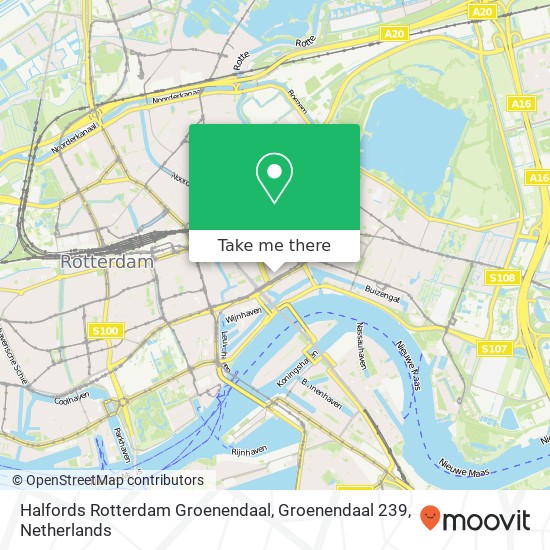 Halfords Rotterdam Groenendaal, Groenendaal 239 Karte