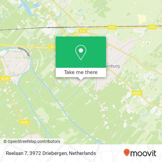 Reelaan 7, 3972 Driebergen Karte