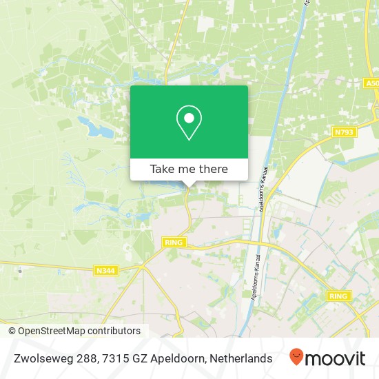 Zwolseweg 288, 7315 GZ Apeldoorn Karte