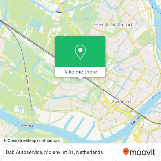 Dab Autoservice, Molenvliet 31 map