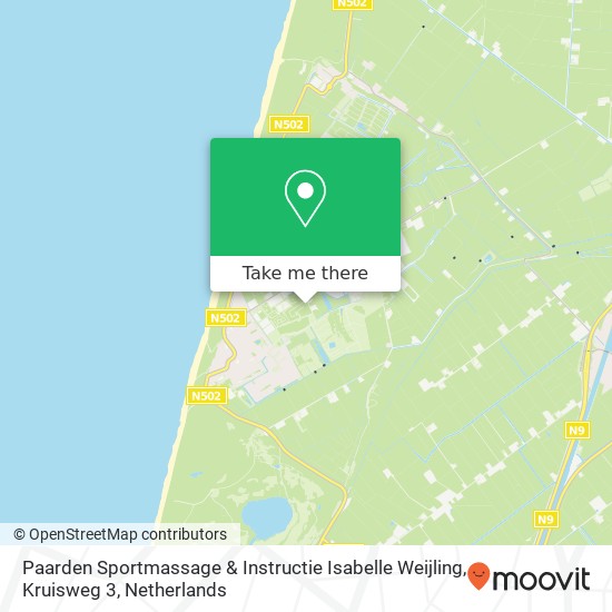 Paarden Sportmassage & Instructie Isabelle Weijling, Kruisweg 3 map