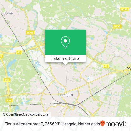 Floris Versterstraat 7, 7556 XD Hengelo map