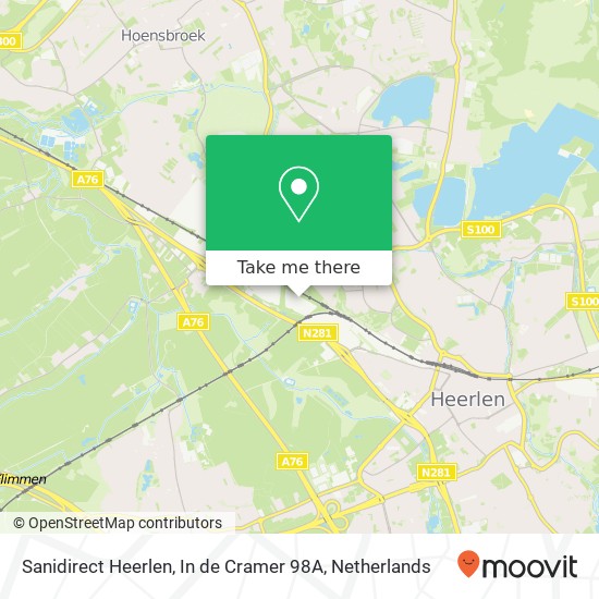 Sanidirect Heerlen, In de Cramer 98A map