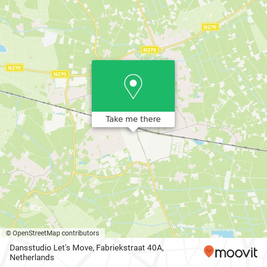 Dansstudio Let's Move, Fabriekstraat 40A map