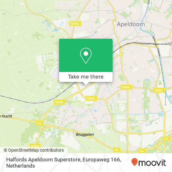 Halfords Apeldoorn Superstore, Europaweg 166 Karte