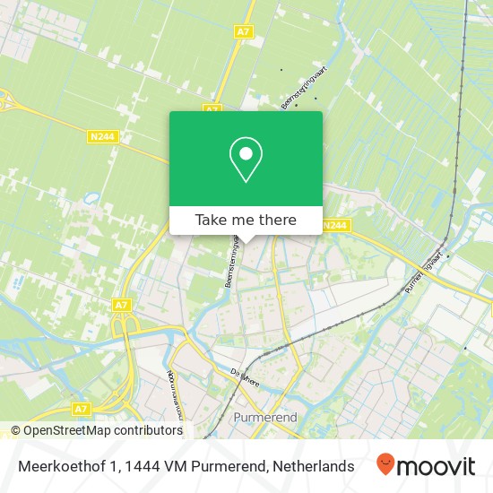 Meerkoethof 1, 1444 VM Purmerend map