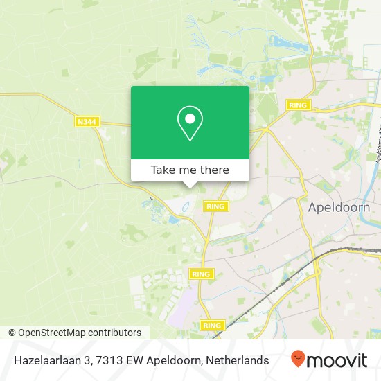 Hazelaarlaan 3, 7313 EW Apeldoorn map