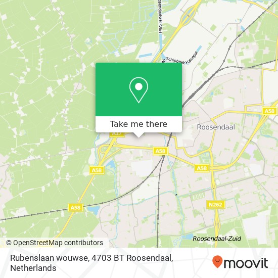 Rubenslaan wouwse, 4703 BT Roosendaal map