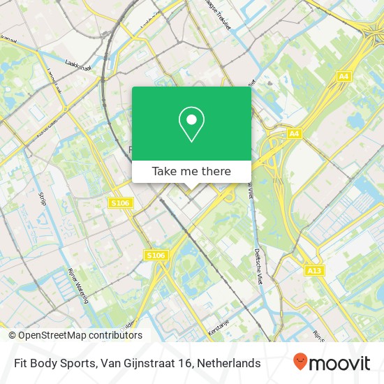 Fit Body Sports, Van Gijnstraat 16 Karte