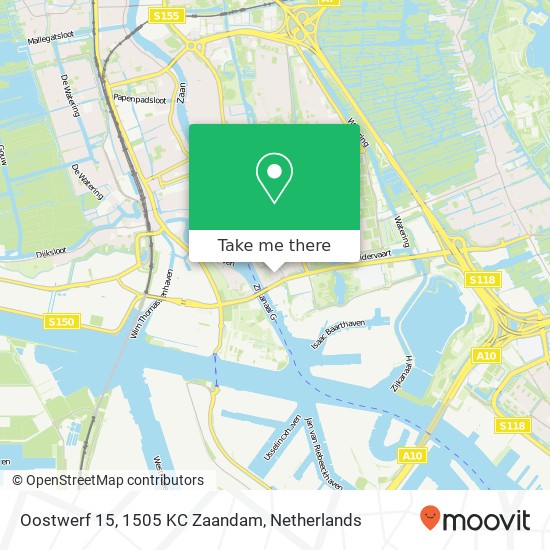 Oostwerf 15, 1505 KC Zaandam map