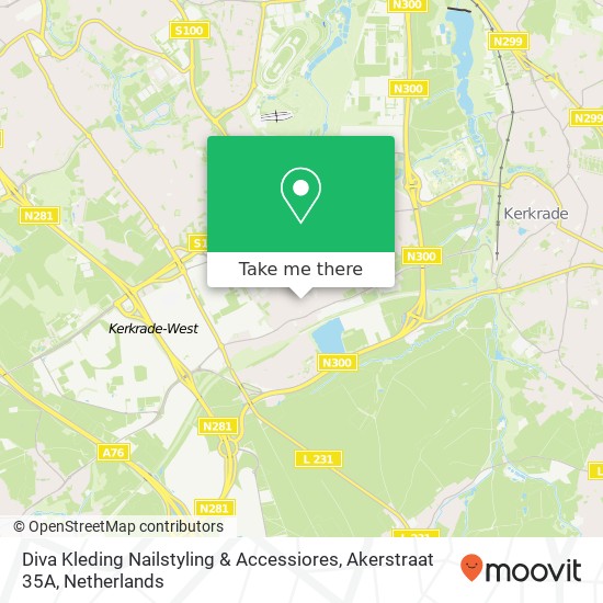 Diva Kleding Nailstyling & Accessiores, Akerstraat 35A map