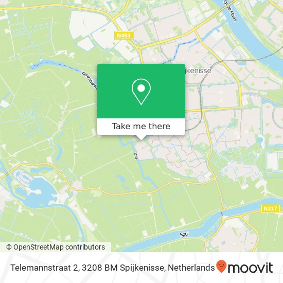 Telemannstraat 2, 3208 BM Spijkenisse Karte