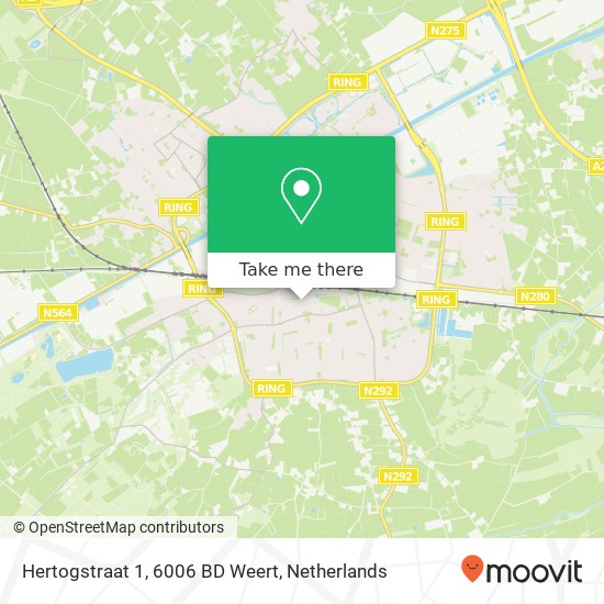 Hertogstraat 1, 6006 BD Weert map