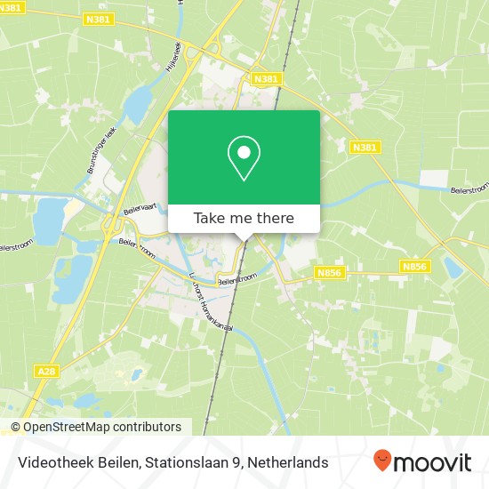 Videotheek Beilen, Stationslaan 9 map