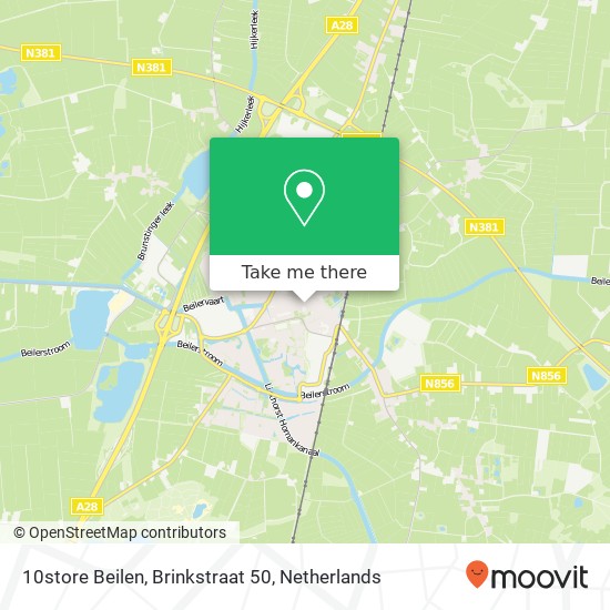 10store Beilen, Brinkstraat 50 map