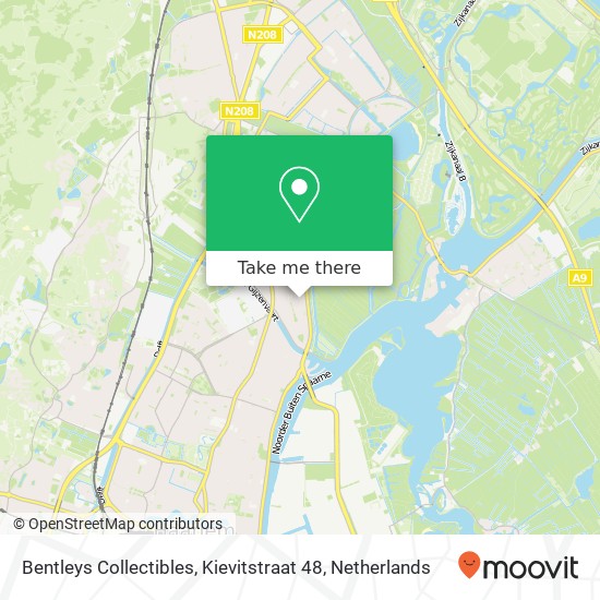 Bentleys Collectibles, Kievitstraat 48 map