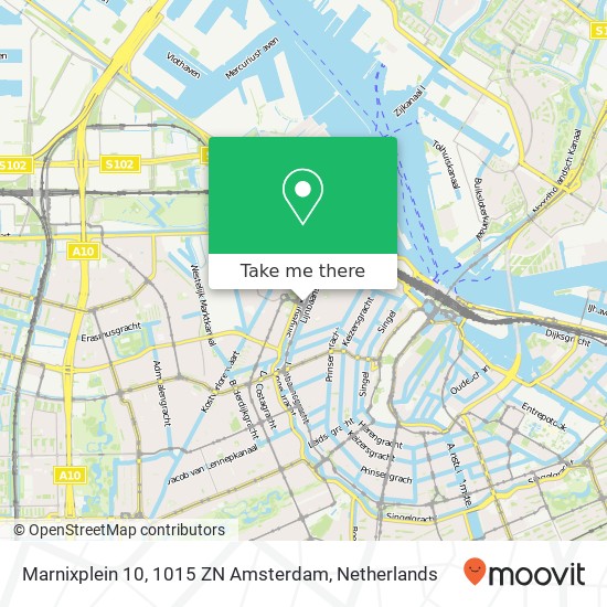 Marnixplein 10, 1015 ZN Amsterdam map