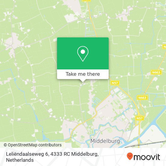 Leliëndaalseweg 6, 4333 RC Middelburg Karte