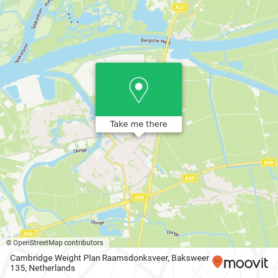 Cambridge Weight Plan Raamsdonksveer, Baksweer 135 map