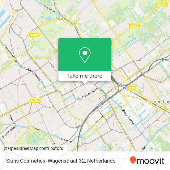 Skins Cosmetics, Wagenstraat 32 map