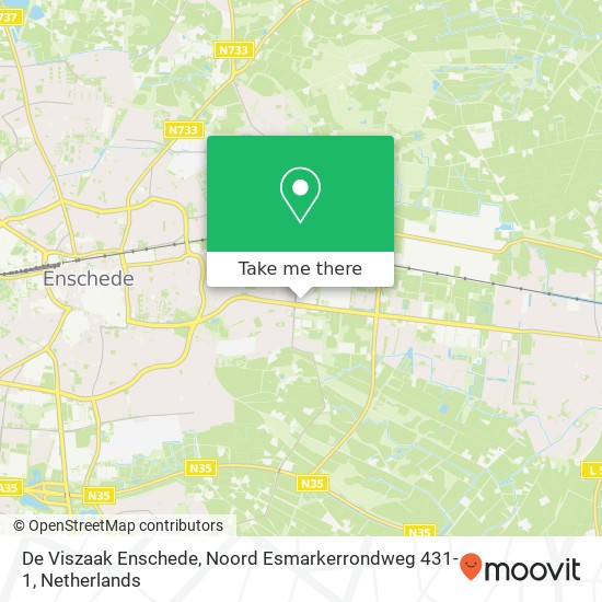 De Viszaak Enschede, Noord Esmarkerrondweg 431-1 Karte