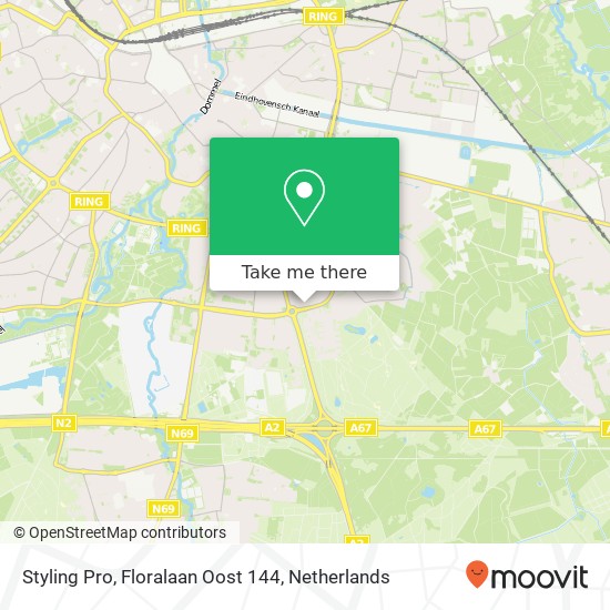 Styling Pro, Floralaan Oost 144 map