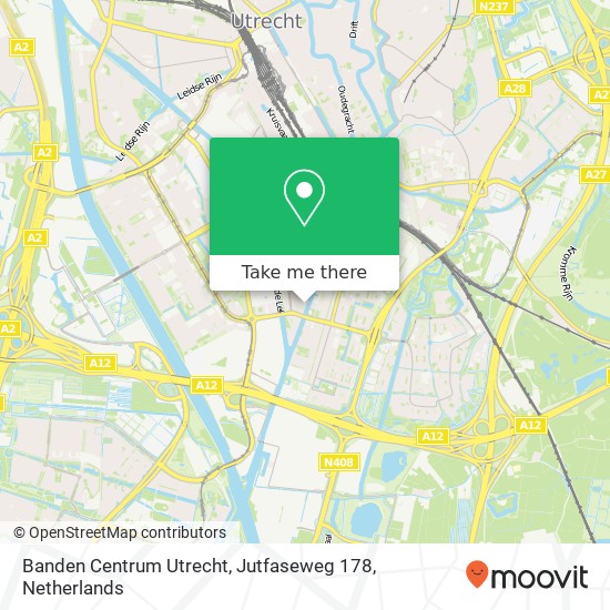 Banden Centrum Utrecht, Jutfaseweg 178 map