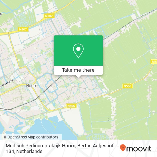 Medisch Pedicurepraktijk Hoorn, Bertus Aafjeshof 134 map
