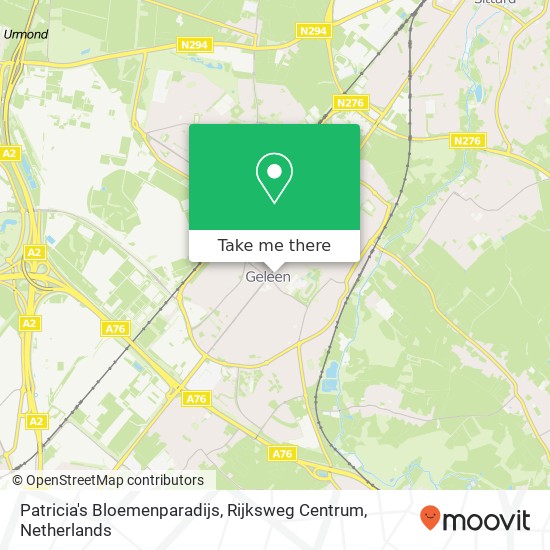 Patricia's Bloemenparadijs, Rijksweg Centrum map