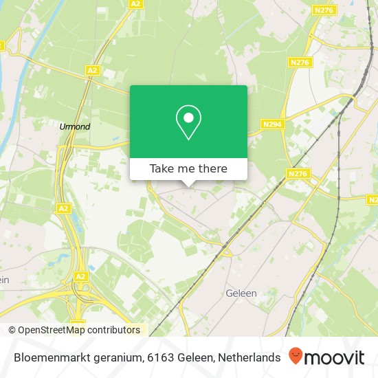 Bloemenmarkt geranium, 6163 Geleen map