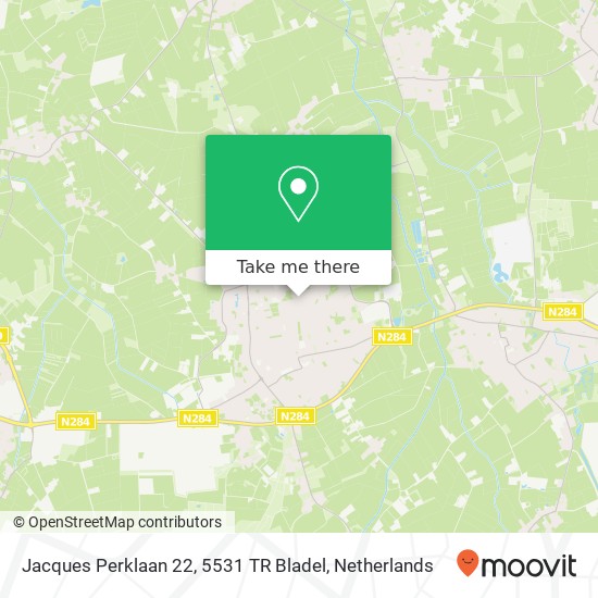 Jacques Perklaan 22, 5531 TR Bladel map